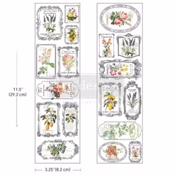 Re Design Luxe Transfers - Fleur de Frame - MINI 8x29cm (2-pack)