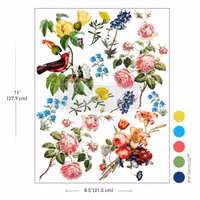 Re Design H2O Transfer - Rustic Romance - A4 (1 ark)