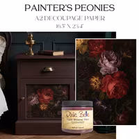 DBP Belles & Whistles - A2 Rice Paper (42x59cm) - Painters Peonies