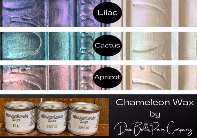 Dixie Belle Chameleon Iridescent Wax - Metallic CACTUS 40ml