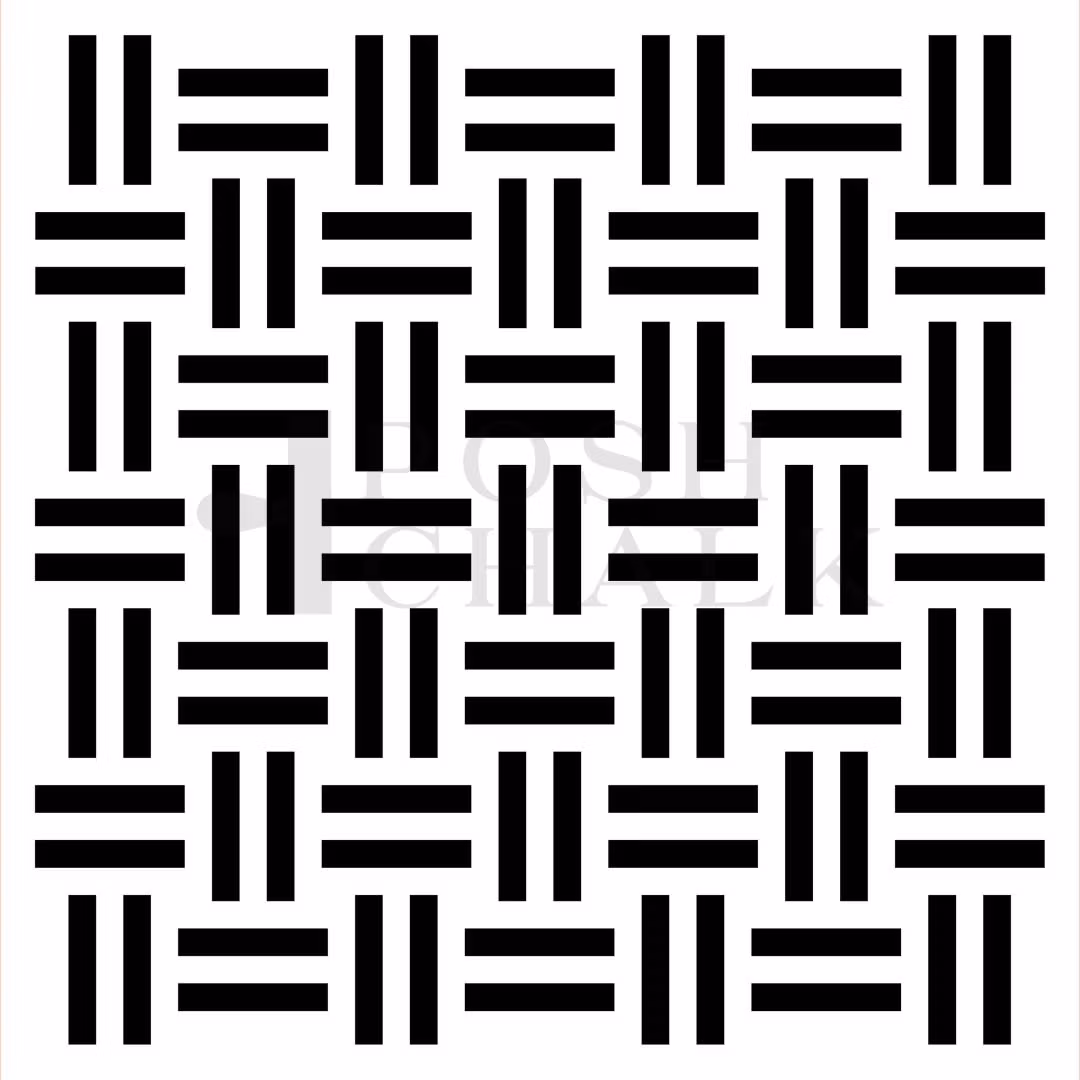 Posh Chalk® Schablon - Weave (M) 29x30cm