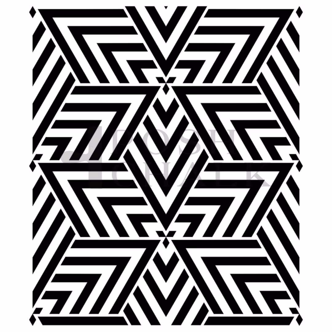 Posh Chalk® Schablon - Geo Fusion (M) 29x30cm