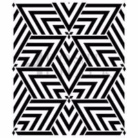 Posh Chalk® Schablon - Geo Fusion (M) 29x30cm