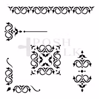 Posh Chalk® Schablon - Art Deco Border (M) 29x30cm