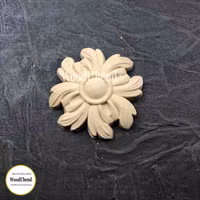 WoodUbend® Four Petal Flowers Ø 5cm WUB2159 (5-pack)