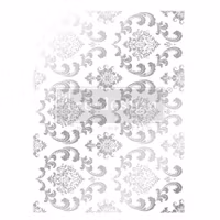 Re Design Décor Foil Transfers® - (Kacha) Silver House of Damask 46x61 cm