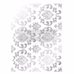 Re Design Décor Foil Transfers® - (Kacha) Silver House of Damask 46x61 cm