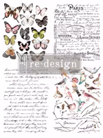 Re Design Décor Transfers® - Parisian Butterfles ca 61x89cm