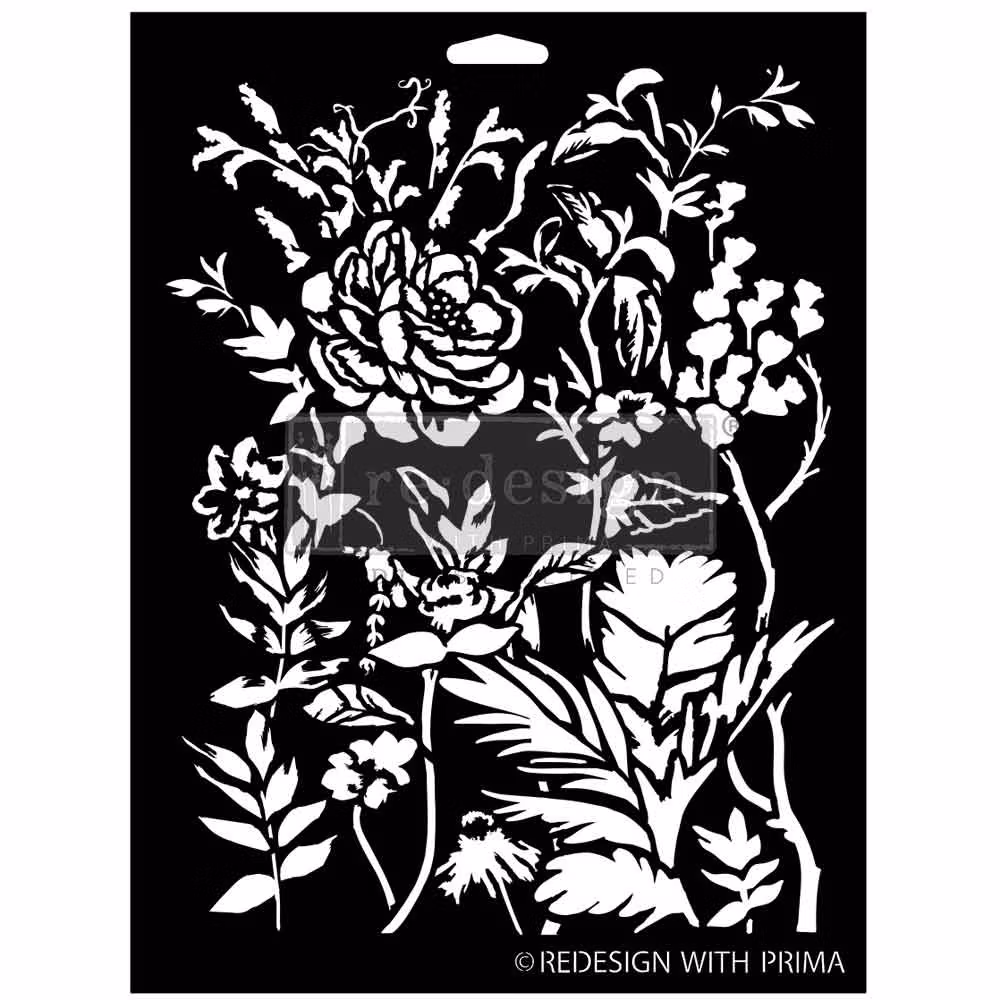 ReDesign Décor Stencils® - Schablon​​​​​​​ - Cerulean Blooms - (S) 23x30cm