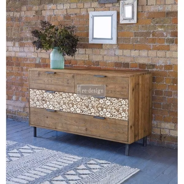 Re Design Schablon STICK & STYLE Royal Ann Garden - ​​​​​Rulle ca 10cm x 13.7m