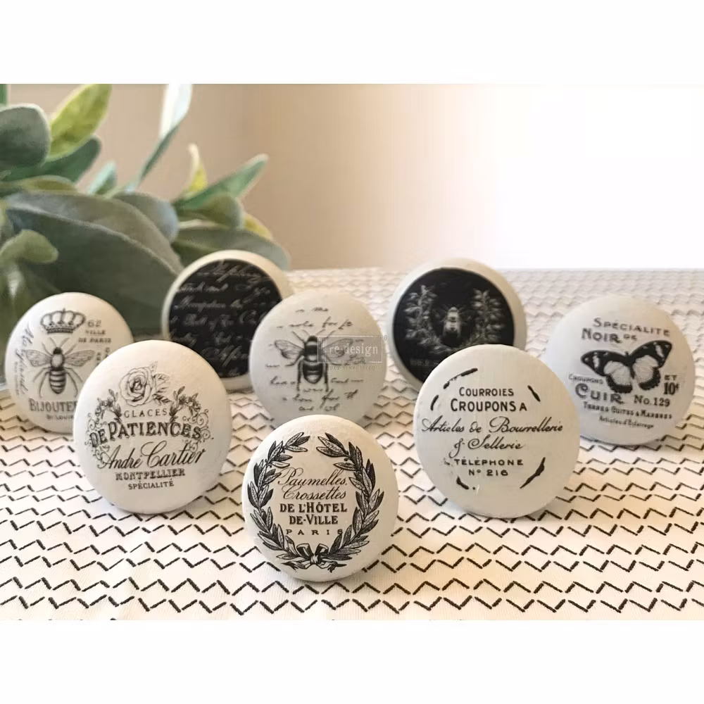 Re Design Décor Knob Transfers® - Cursive Letters ca 21x26cm