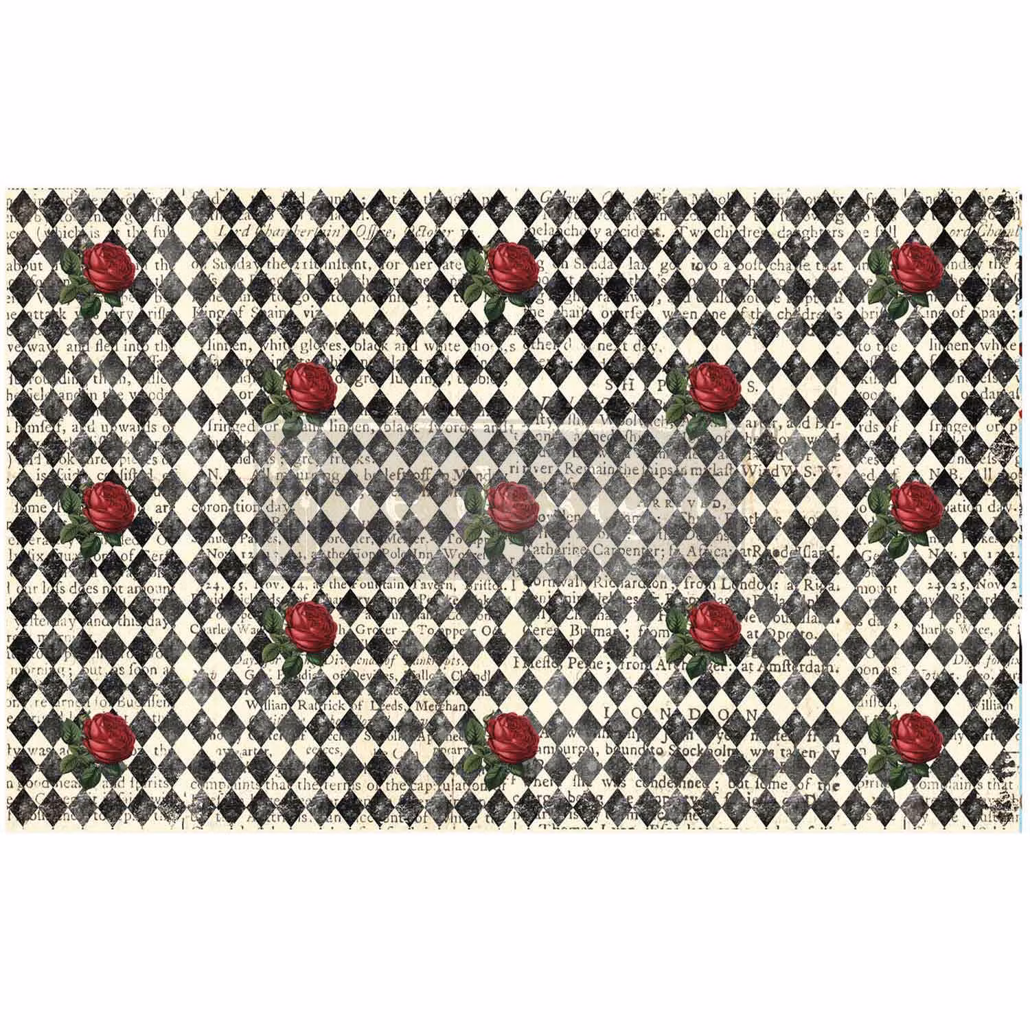 Re Design Tissue Paper - Queen's Court of Roses - 49.5x76cm