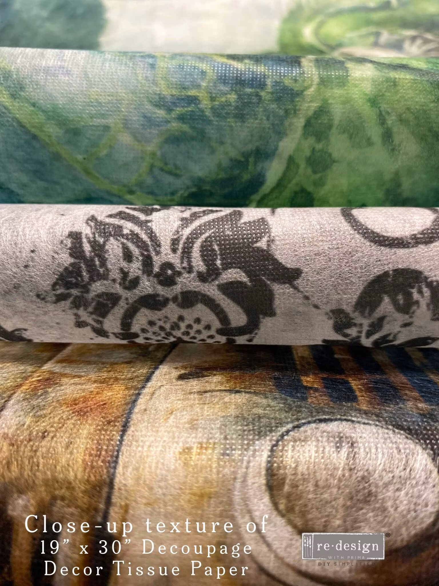 Re Design Tissue Paper - Queen's Court of Roses - 49.5x76cm