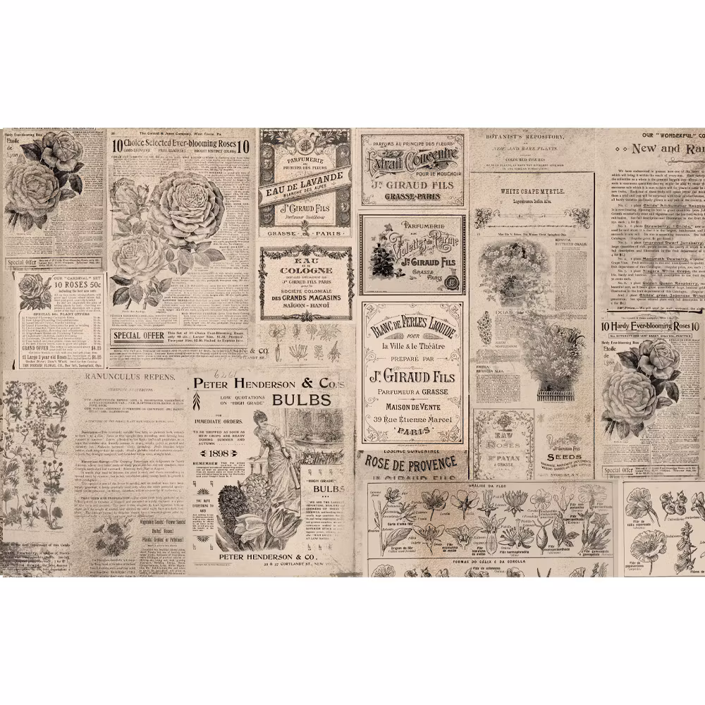 Re Design Tissue Paper - Newsprint - 49.5x76cm