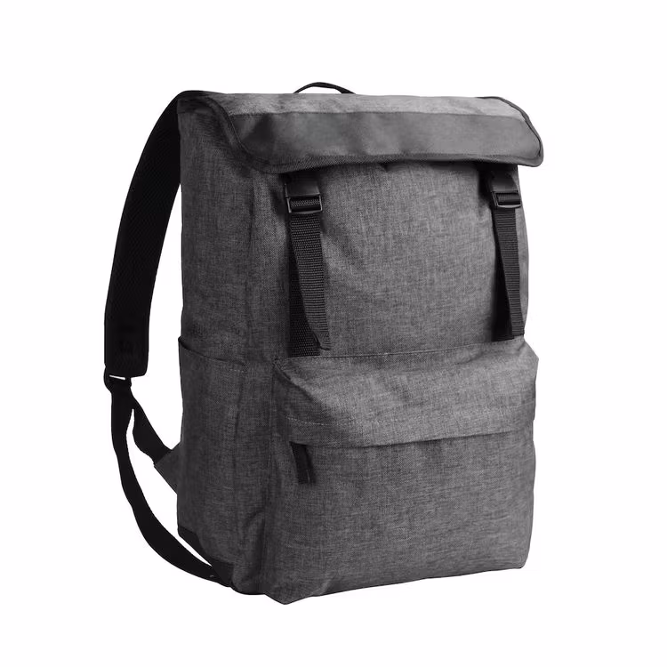 Grå melange dator ryggsäck - Bags First