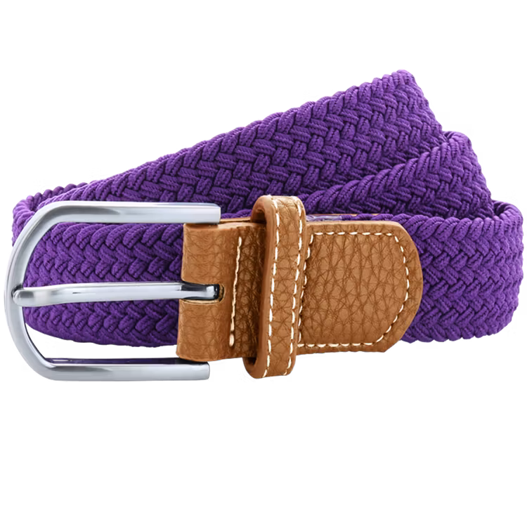 Lila flätat stretch bälte - Asquith&Fox