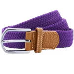 Lila flätat stretch bälte - Asquith&Fox
