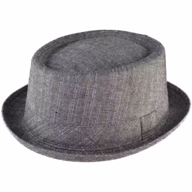 Svart Pork Pie hatt