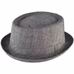Svart Pork Pie hatt