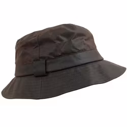 Vaxad hatt - Brun