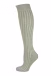 Grå ribbad knästrumpa - MySocks