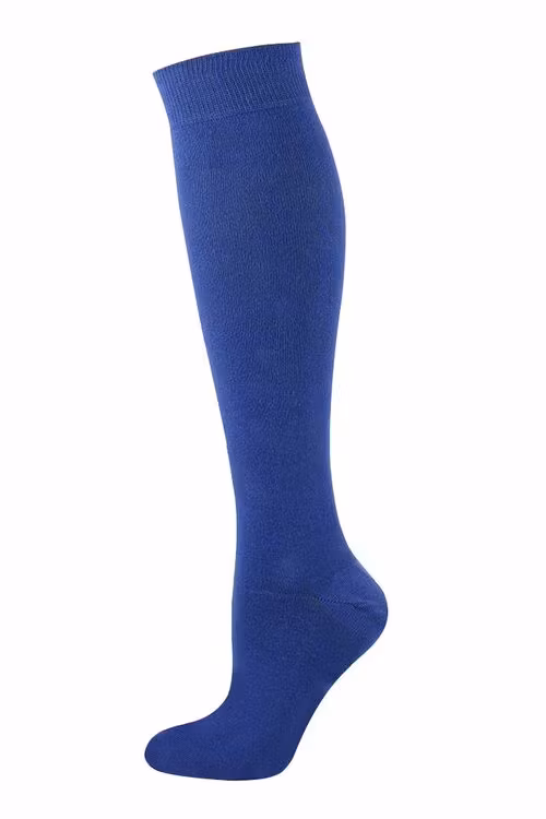 Blå enfärgad knästrumpa - MySocks