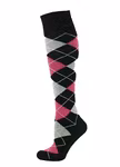 Fuchsia knästrumpa Argyle - My Socks