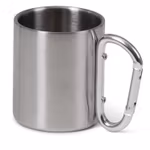 Mugg i aluminium med karbinhake