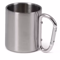 Mugg i aluminium med karbinhake