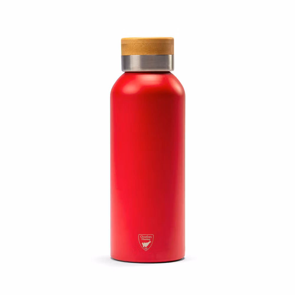 Termosflaska med bambulock 32 cl - Röd - Orrefors Hunting