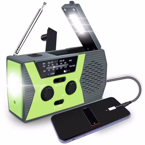 Nödradio 4000mAh Grön