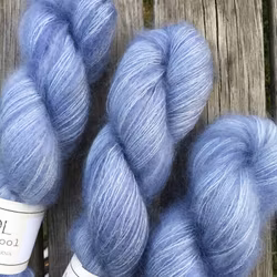 Silk Mohair Isblå
