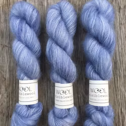 Silk Mohair Isblå