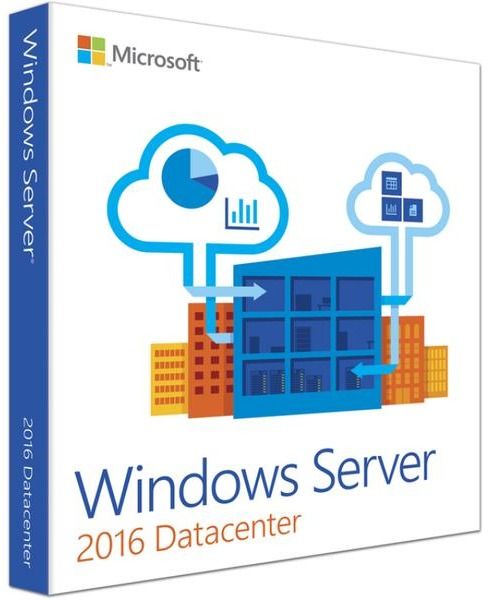 Microsoft Windows Server 2016 Datacenter 16 kjerner NO (64-bit OEM)