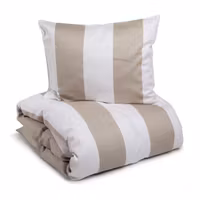 Bäddset Fjällbacka 100 % bomull/satin - Grå el sand