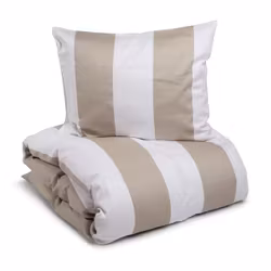 Bäddset Fjällbacka 100 % bomull/satin - Grå el sand