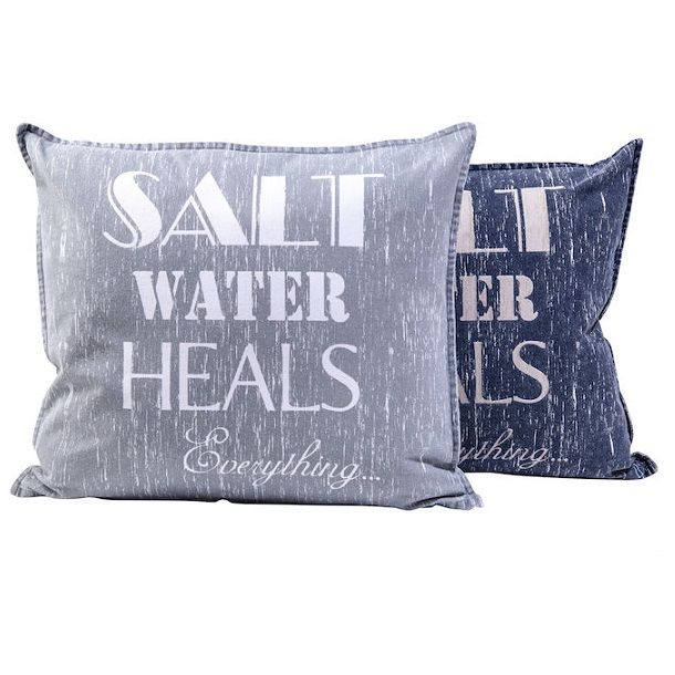 Kuddfodral Saltwater Heals av canvastyg