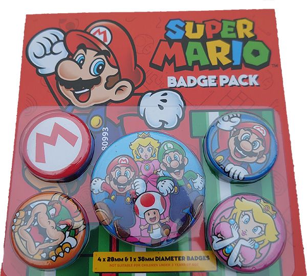 Badgepack - Pins - 5 st Super Mario