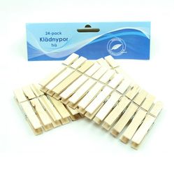24 pack Klädnypor i trä