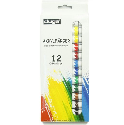 12 pack Akrylfärger