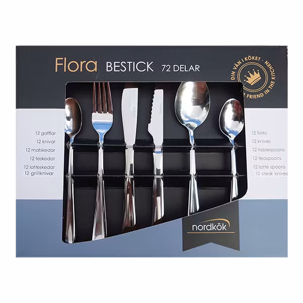Bestickset 72 delar - Nordkök Flora
