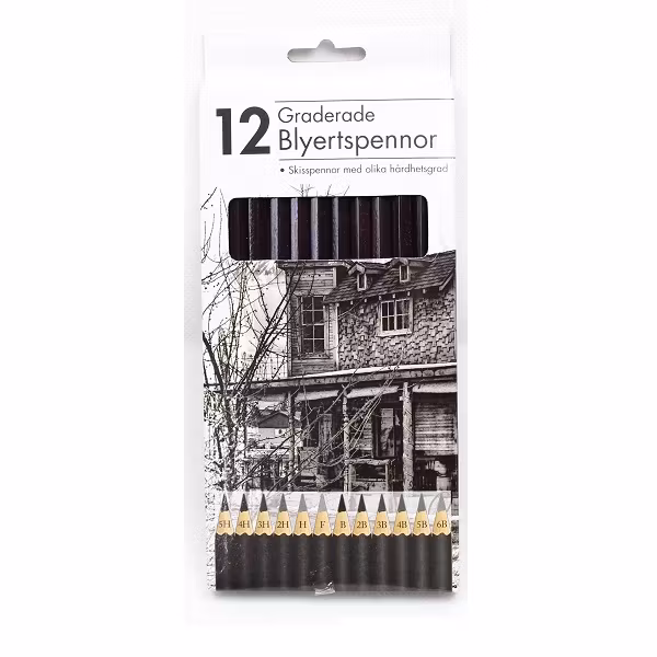 Graderade Blyertspennor 12st