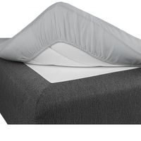 Borganäs Dra-på-lakan 105cm - Ljusgrått 100% Bomull