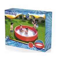 Pool med 3 ringar - Röd 480L