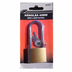 Hänglås med lång bygel - 40mm