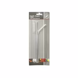 Rostfria sugrör med borste