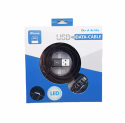 Laddkabel 2m - iPhone Svart