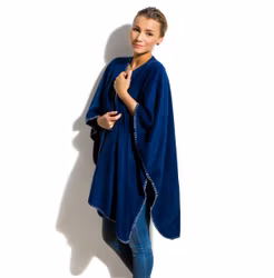 Mysig Flecceponcho - Fantastiskt Pris - Vit