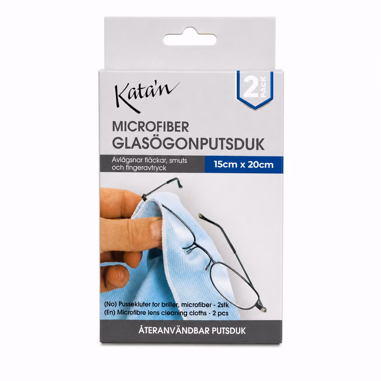 Glasögonputsduk Microfiber 2-pack