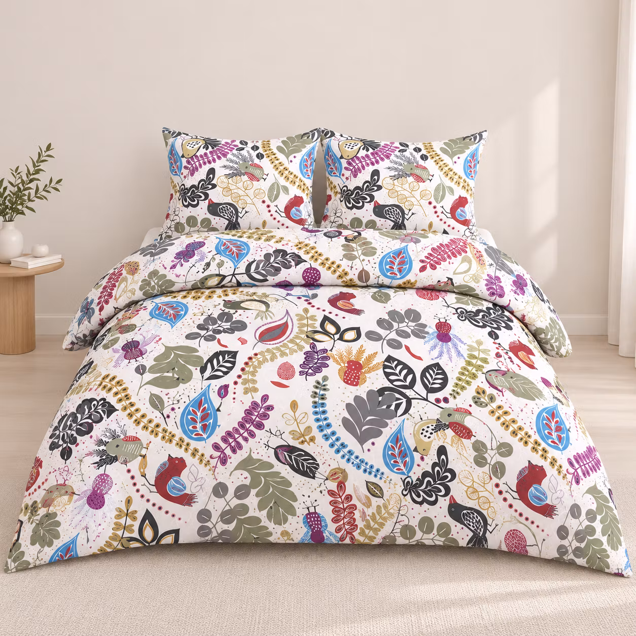Bäddset Stormhagen Vit - 3-dels Kingsize - 100% Bomull/satin